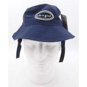 New W/‎ Tag Life is Good Kids Bucket Hat Navy Blue Sun Hat Sz 21" (C)
